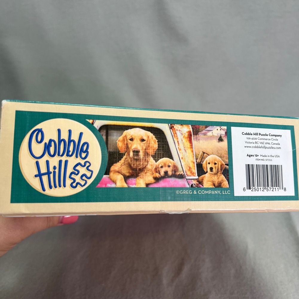 Cobble Hill Jigsaw Puzzle #57211 Golden Retriever Puppies Farm Truck 1000pc - Picture 7 of 12